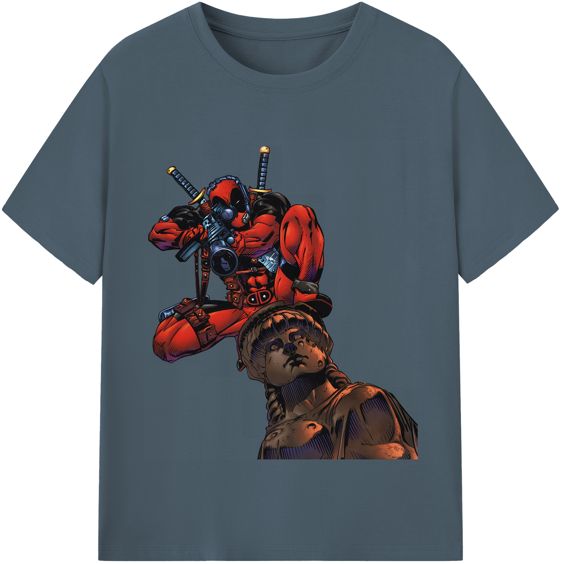 （画像用） Deadpool デッドプール 綿100％半袖Tシャツ（フロントプリント）